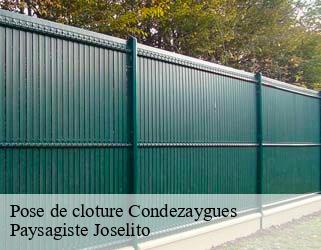 Pose de cloture  condezaygues-47500 Paysagiste Joselito