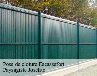 Pose de cloture  escassefort-47350 Paysagiste Joselito